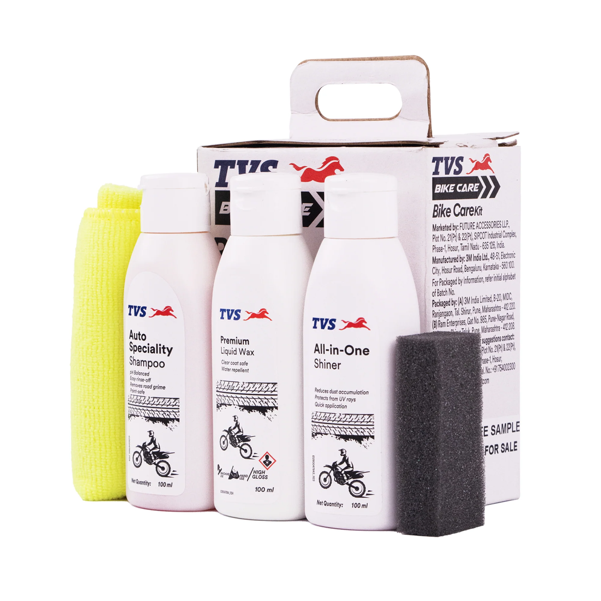 TVS Bike Care Kit Essential Cleaning and Maintenance Tools - Image 5