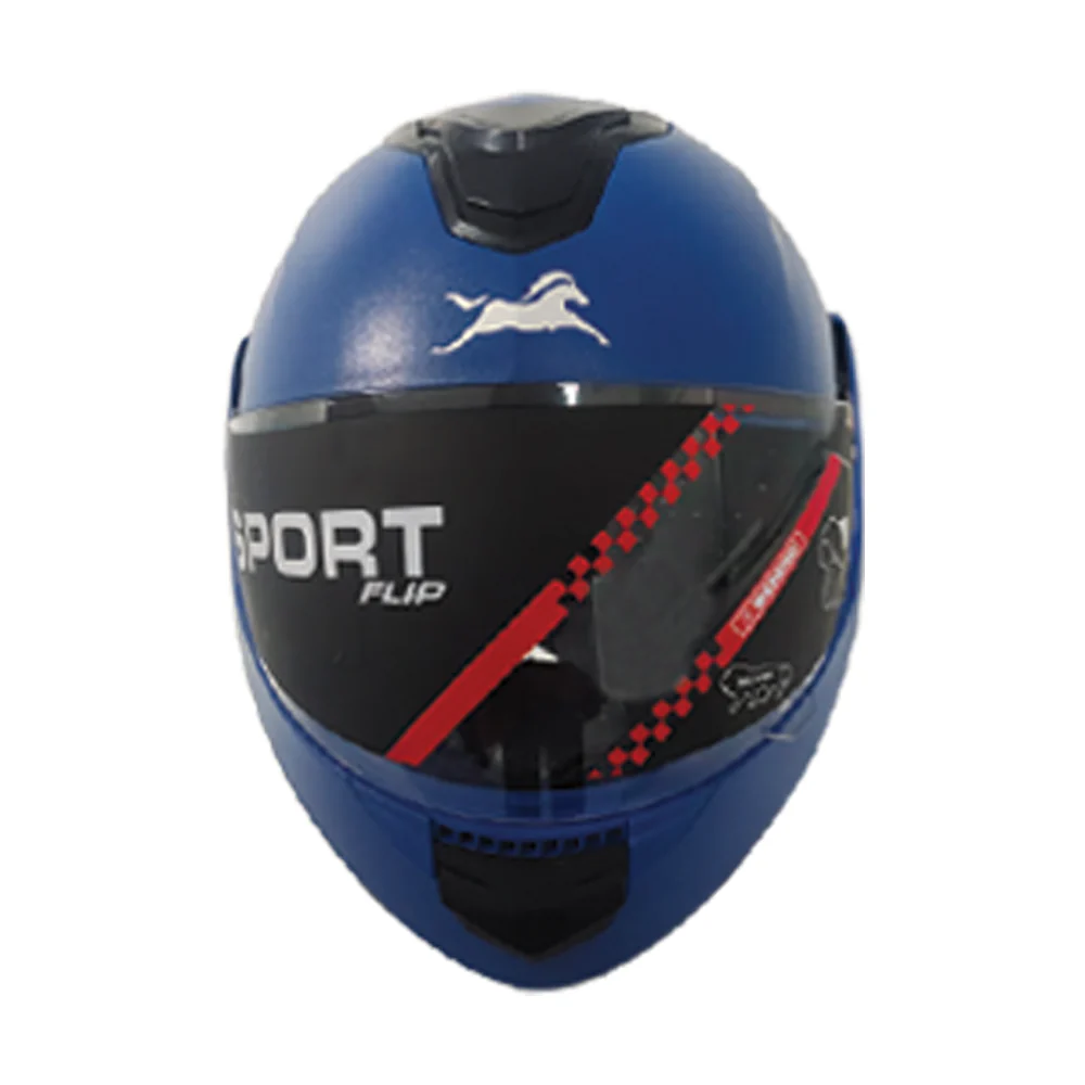 Full-Face Flip Helmet Blue Sleek and Stylish Protection - Image 2