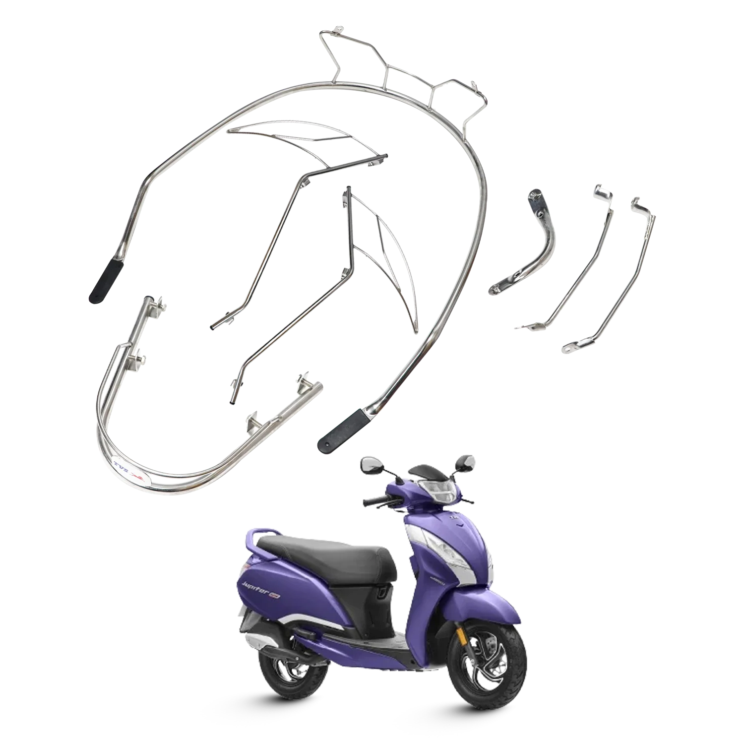 TVS Kit Scooter Guard for Jupiter 125 | High-Quality Stainless Steel Guard for Scooter