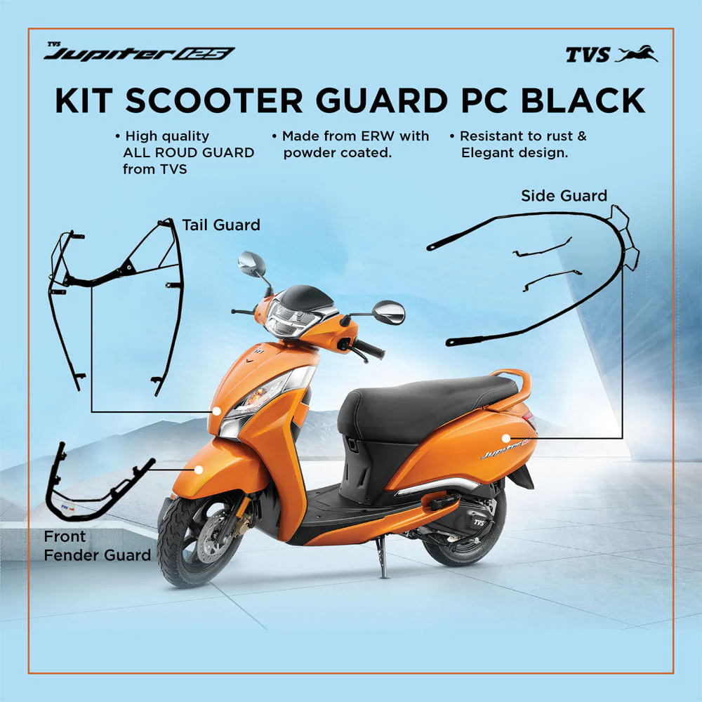TVS Jupiter 125 Scooter Guard β Strong, Reliable Protection