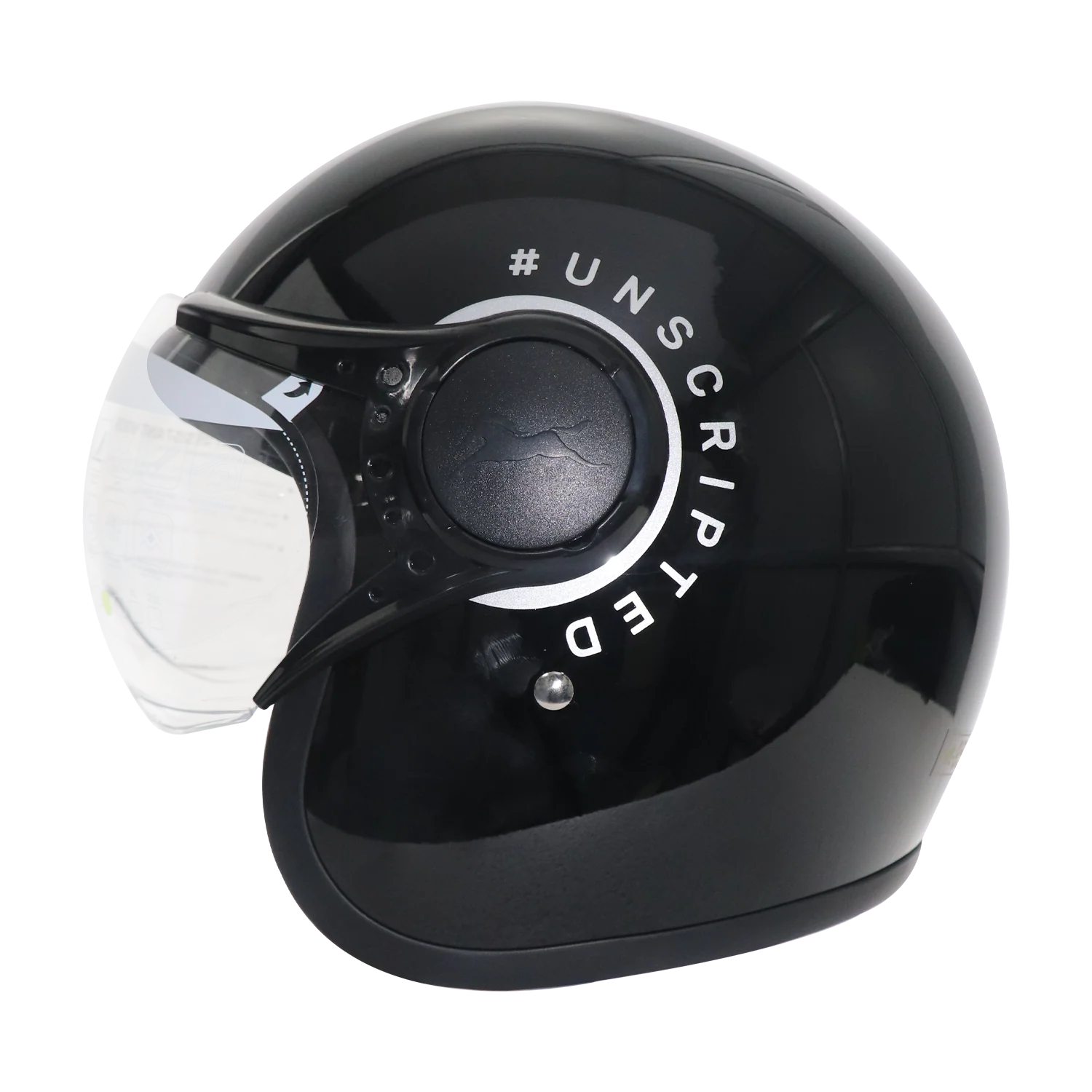 TVS RONIN Half Face Black Helmet - ISI Certified
