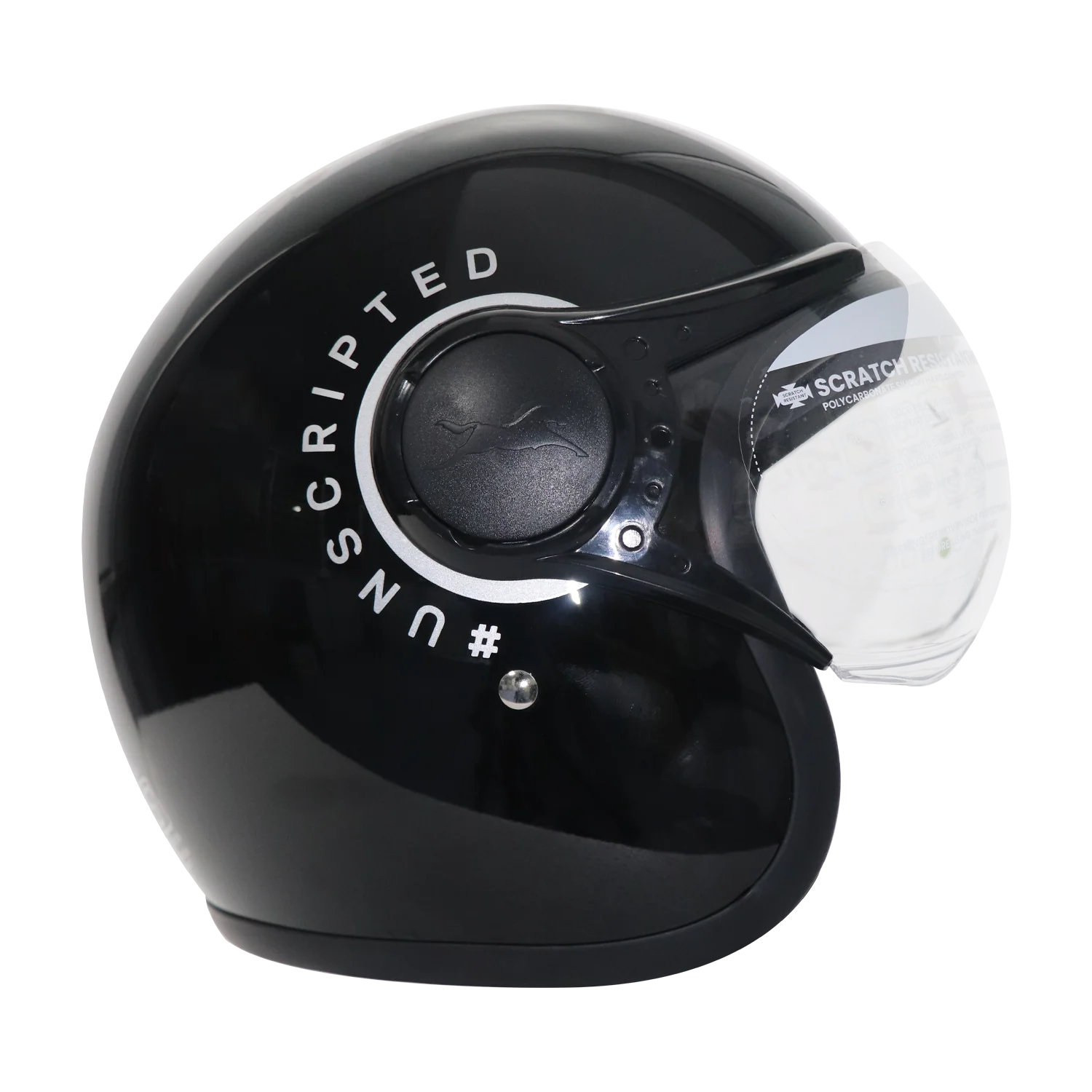TVS RONIN Half Face Black Helmet - ISI Certified - Image 2