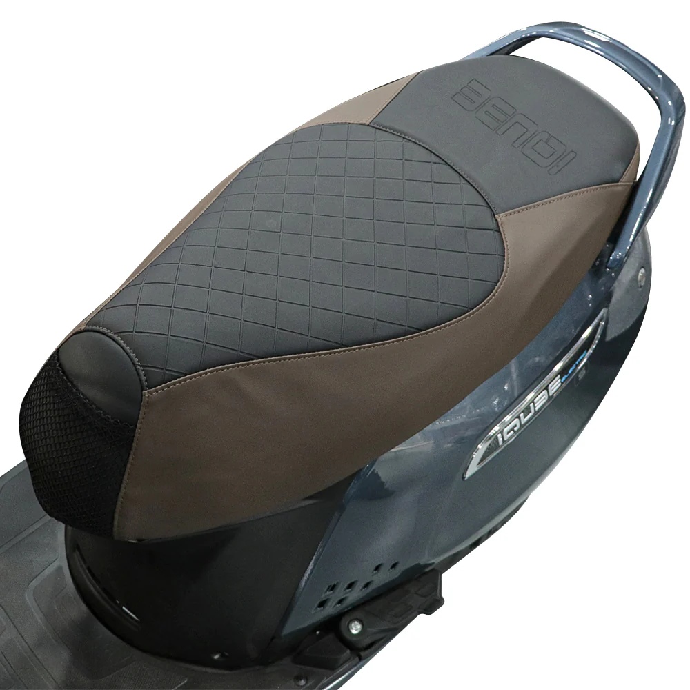 TVS iQube Seat Cover Black/Brown | Stylish and Protective Seat Cover