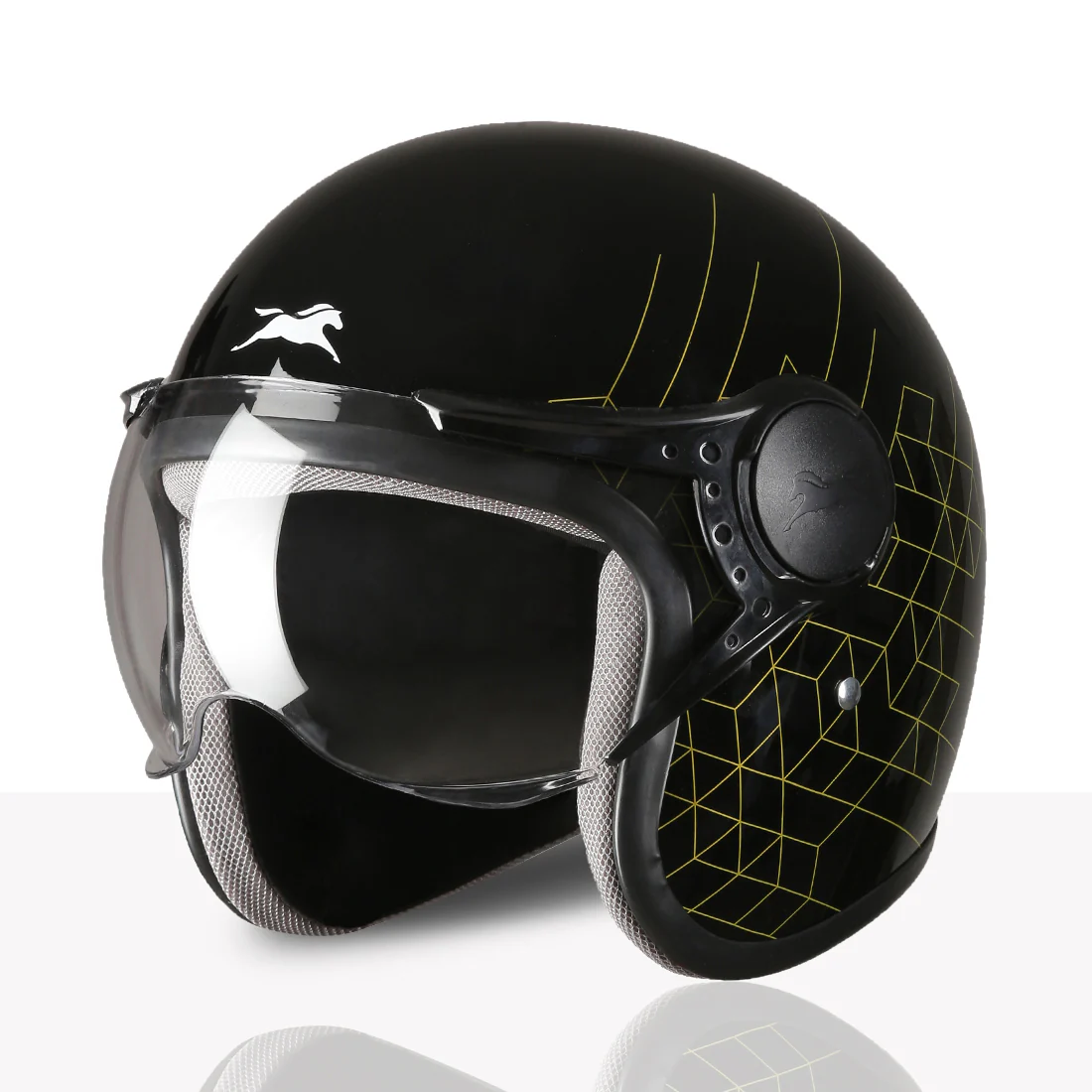 TVS Cruisetown Open Face Helmet β Stylish & Safe Helmet for Riders | ISI & DOT Certified | Premium Protection for Men & Women | Comfortable, Durable & Lightweight Design with Visor