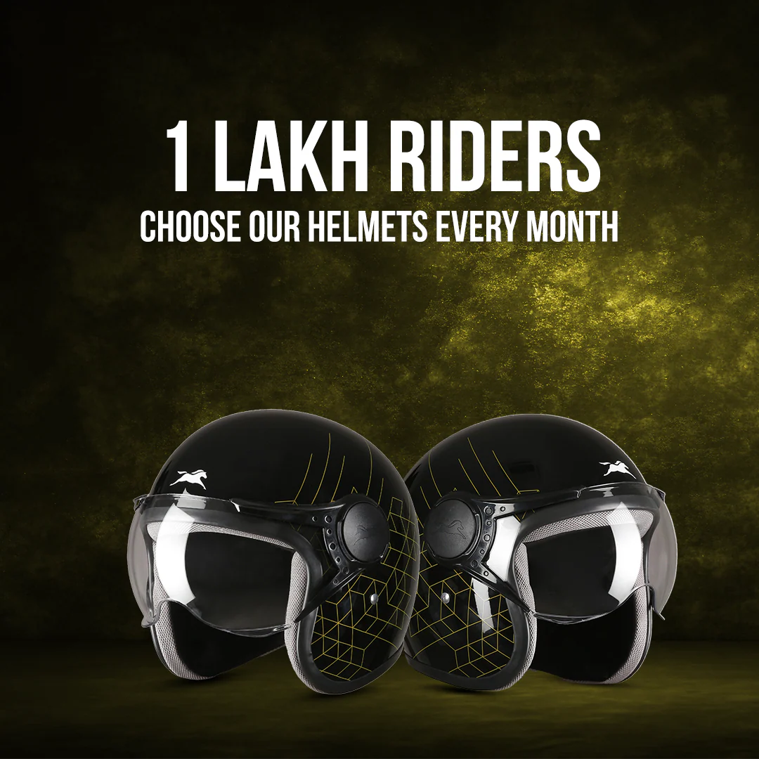 TVS Cruisetown Open Face Helmet β Stylish & Safe Helmet for Riders | ISI & DOT Certified | Premium Protection for Men & Women | Comfortable, Durable & Lightweight Design with Visor - Image 2