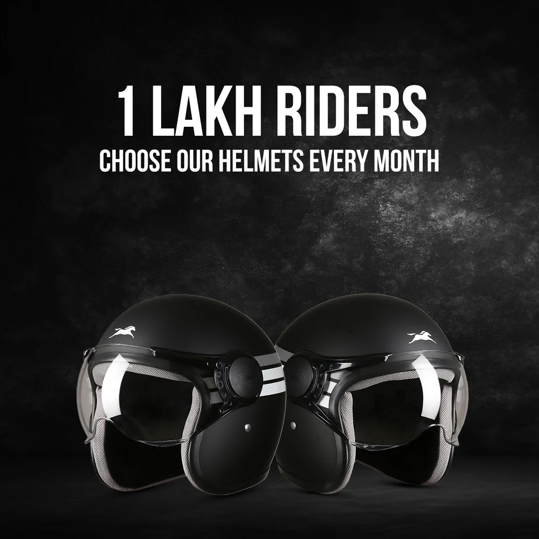 TVS Cruisetown Open Face Helmet β Stylish & Safe Helmet for Riders | ISI & DOT Certified | Premium Protection for Men & Women | Comfortable, Durable & Lightweight Design with Visor - Image 24