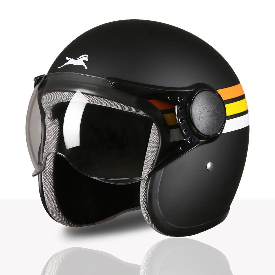 TVS Cruisetown Open Face Helmet β Stylish & Safe Helmet for Riders | ISI & DOT Certified | Premium Protection for Men & Women | Comfortable, Durable & Lightweight Design with Visor - Image 34