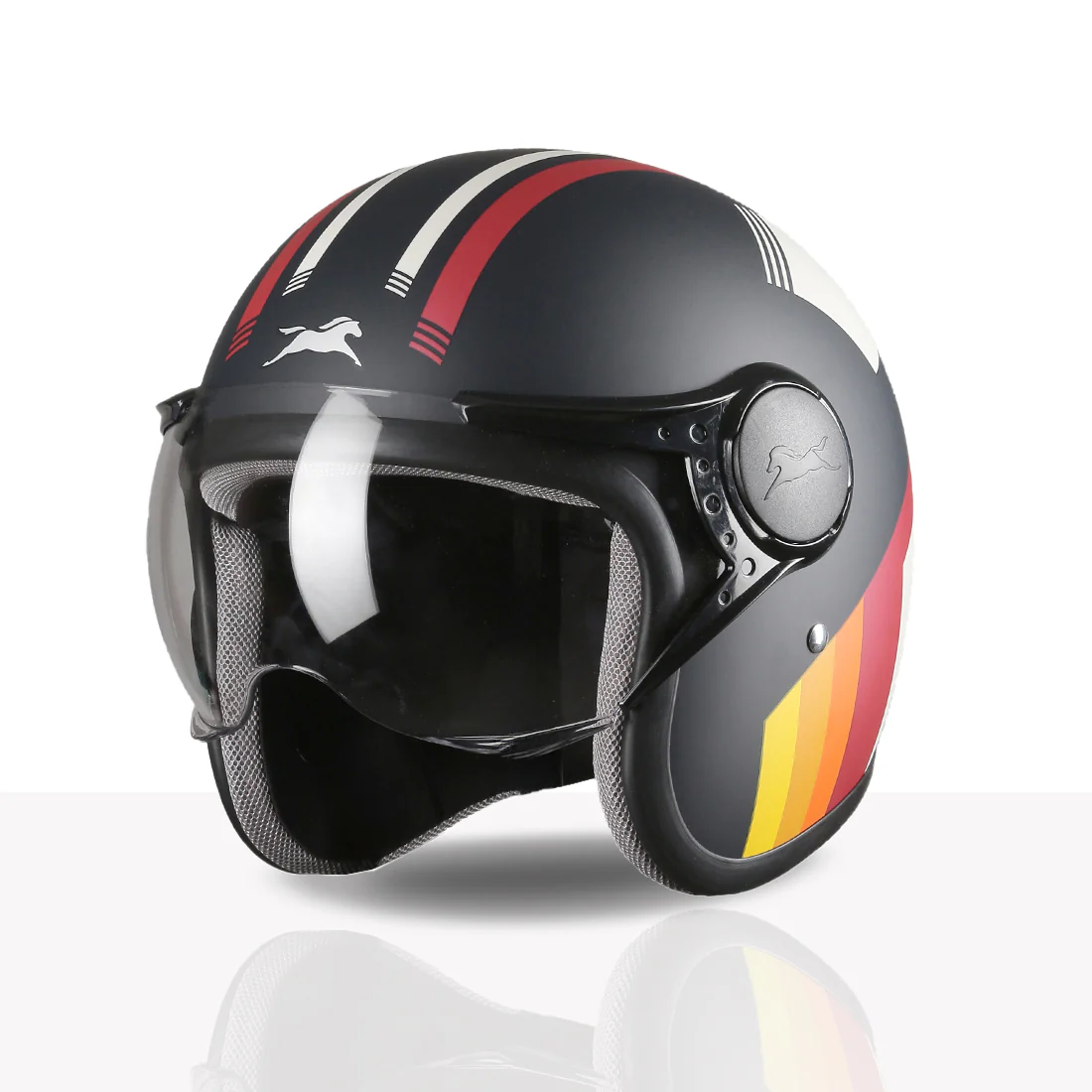 TVS Cruisetown Open Face Helmet β Stylish & Safe Helmet for Riders | ISI & DOT Certified | Premium Protection for Men & Women | Comfortable, Durable & Lightweight Design with Visor - Image 45