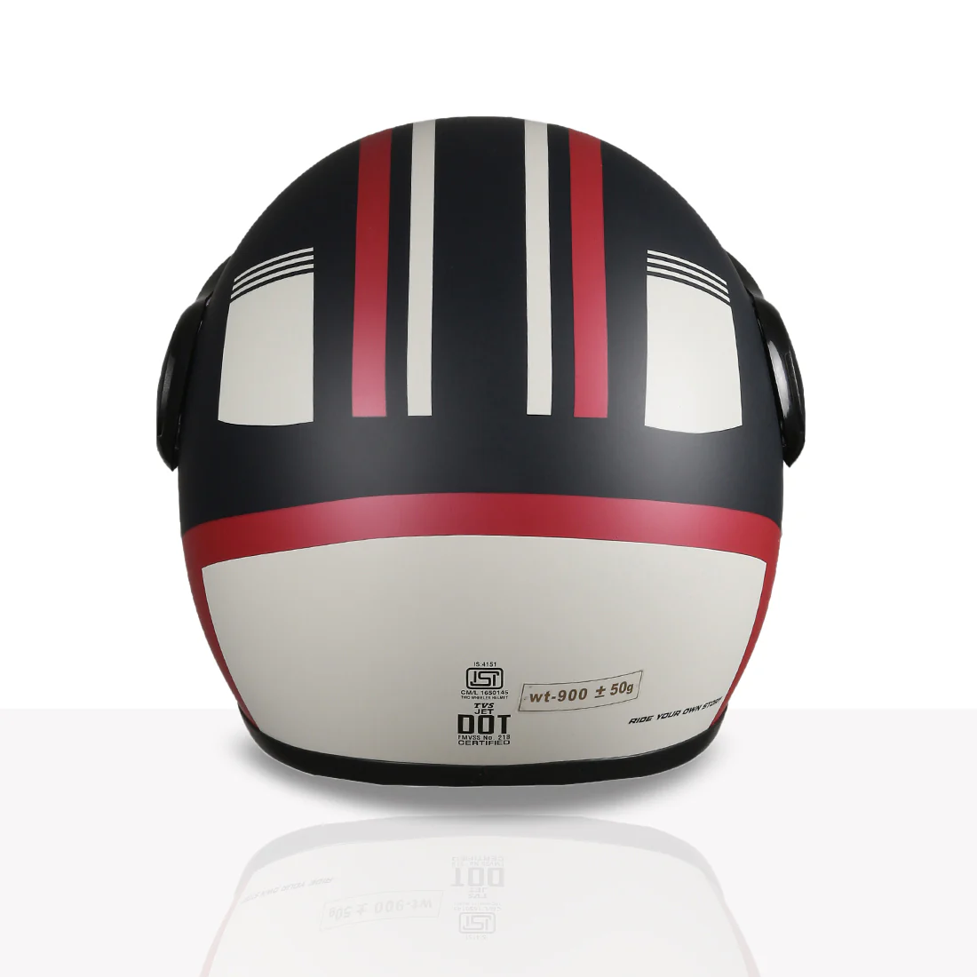 TVS Cruisetown Open Face Helmet β Stylish & Safe Helmet for Riders | ISI & DOT Certified | Premium Protection for Men & Women | Comfortable, Durable & Lightweight Design with Visor - Image 49