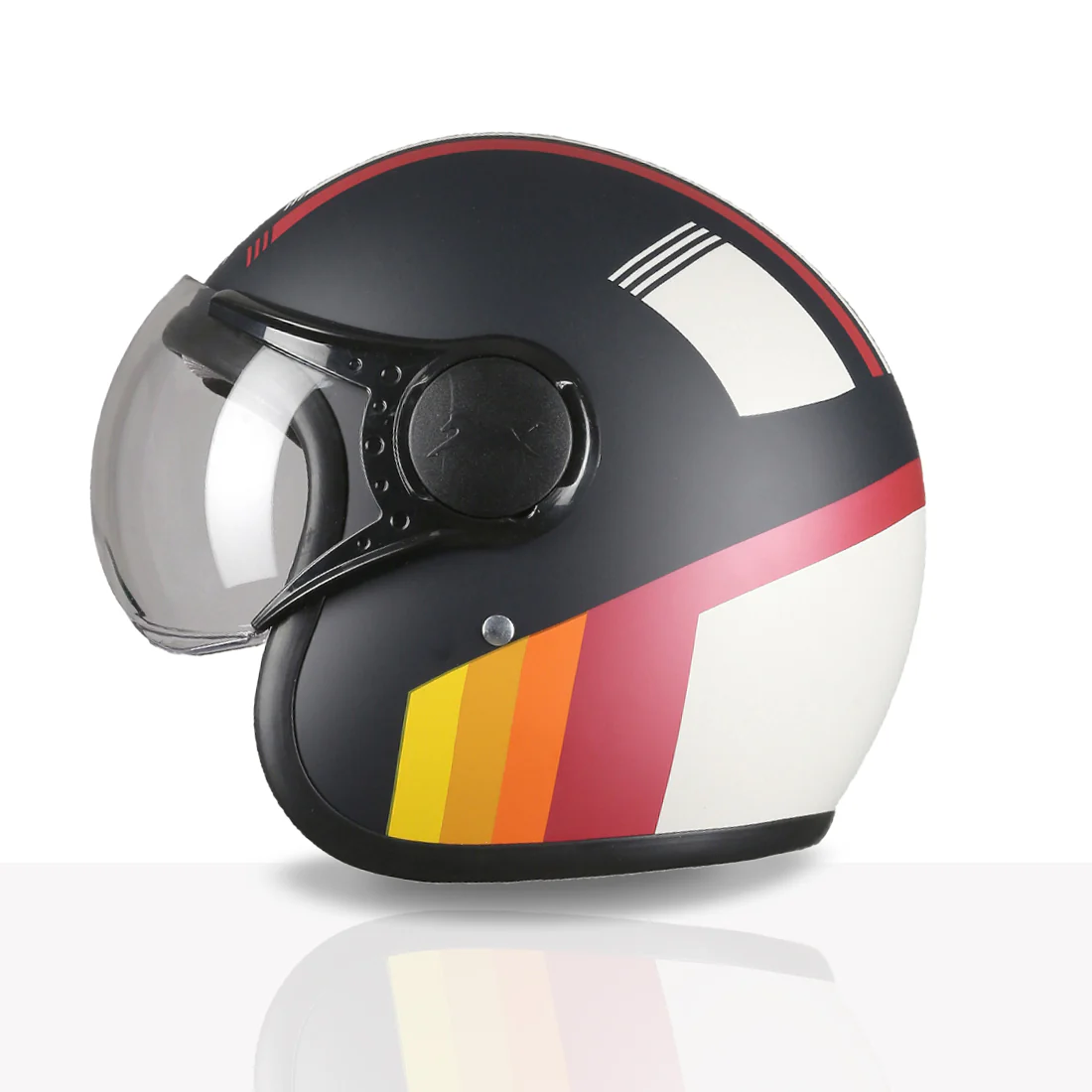 TVS Cruisetown Open Face Helmet β Stylish & Safe Helmet for Riders | ISI & DOT Certified | Premium Protection for Men & Women | Comfortable, Durable & Lightweight Design with Visor - Image 51