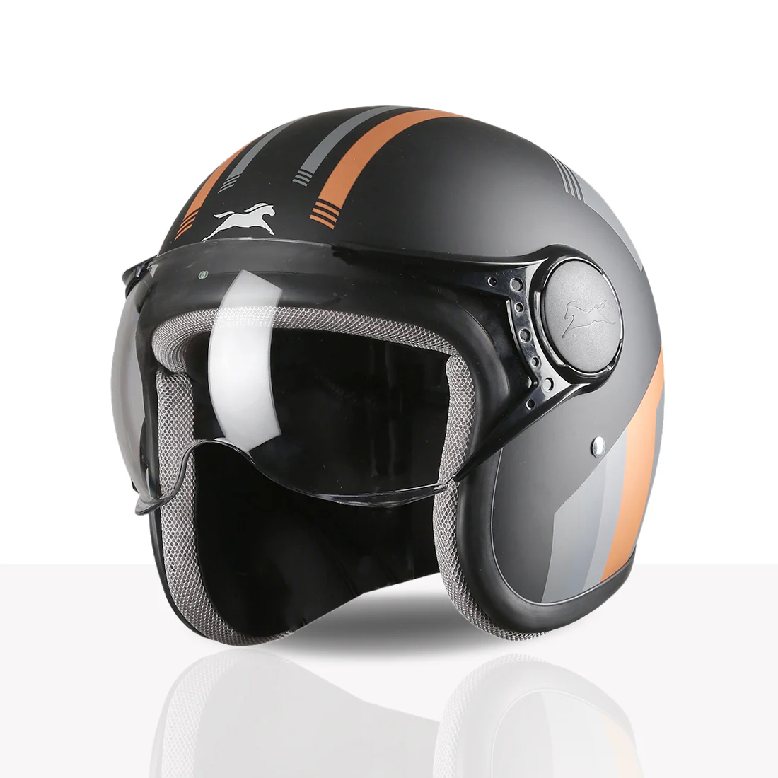 TVS Cruisetown Open Face Helmet β Stylish & Safe Helmet for Riders | ISI & DOT Certified | Premium Protection for Men & Women | Comfortable, Durable & Lightweight Design with Visor - Image 52