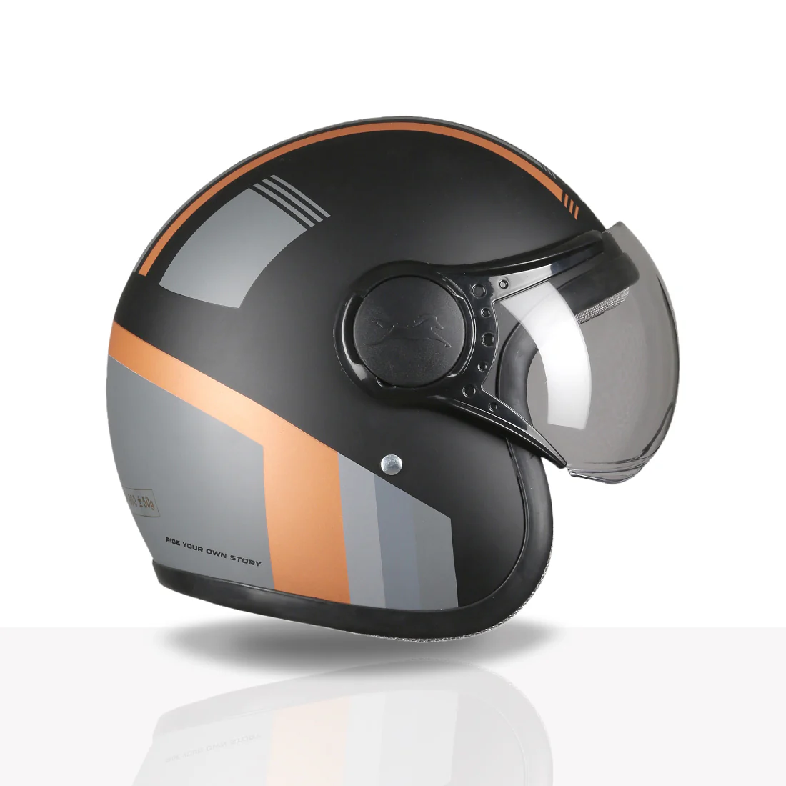 TVS Cruisetown Open Face Helmet β Stylish & Safe Helmet for Riders | ISI & DOT Certified | Premium Protection for Men & Women | Comfortable, Durable & Lightweight Design with Visor - Image 53