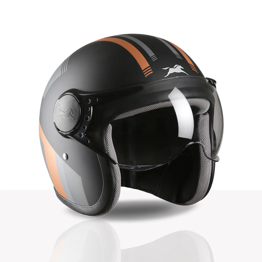 TVS Cruisetown Open Face Helmet β Stylish & Safe Helmet for Riders | ISI & DOT Certified | Premium Protection for Men & Women | Comfortable, Durable & Lightweight Design with Visor - Image 54