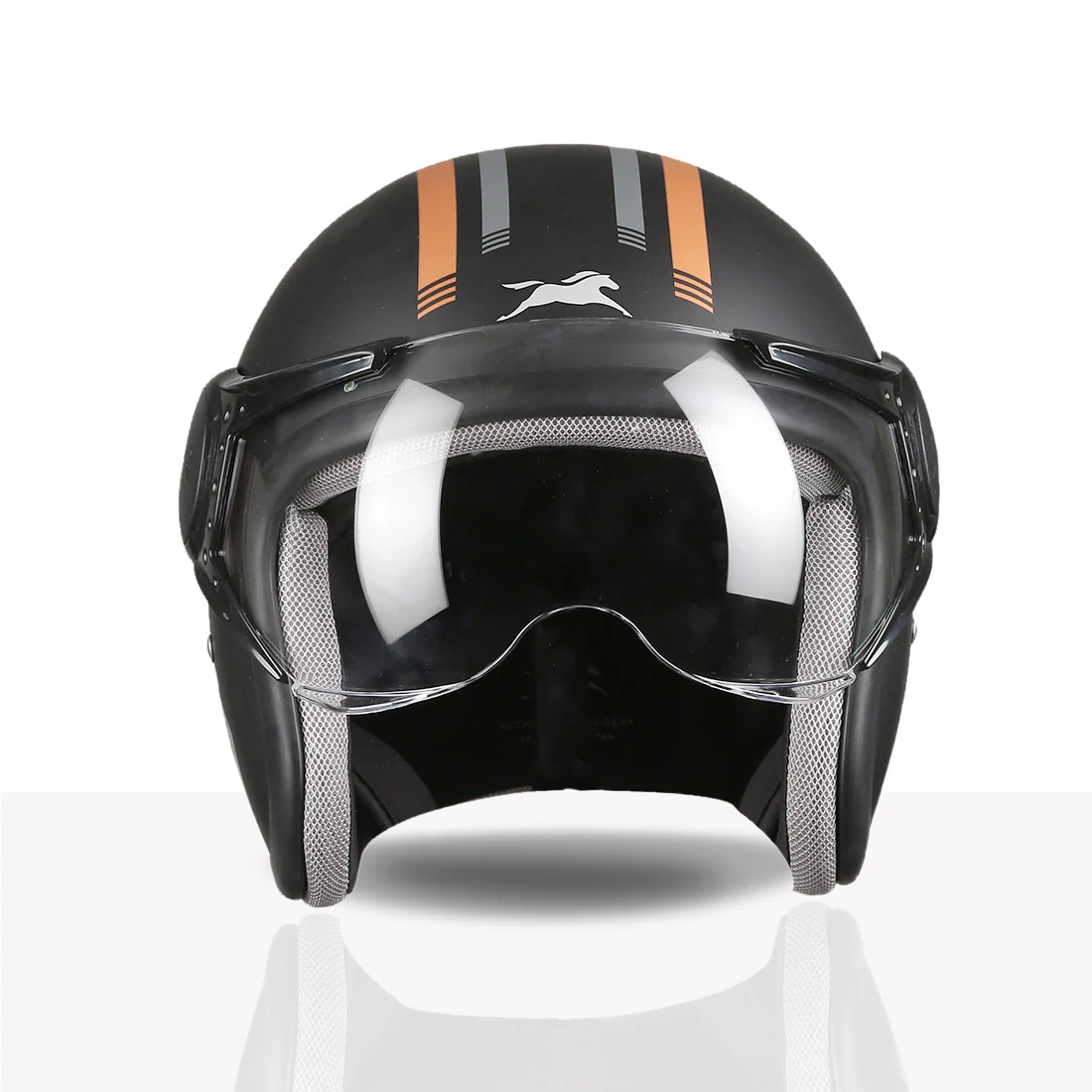 TVS Cruisetown Open Face Helmet β Stylish & Safe Helmet for Riders | ISI & DOT Certified | Premium Protection for Men & Women | Comfortable, Durable & Lightweight Design with Visor - Image 55
