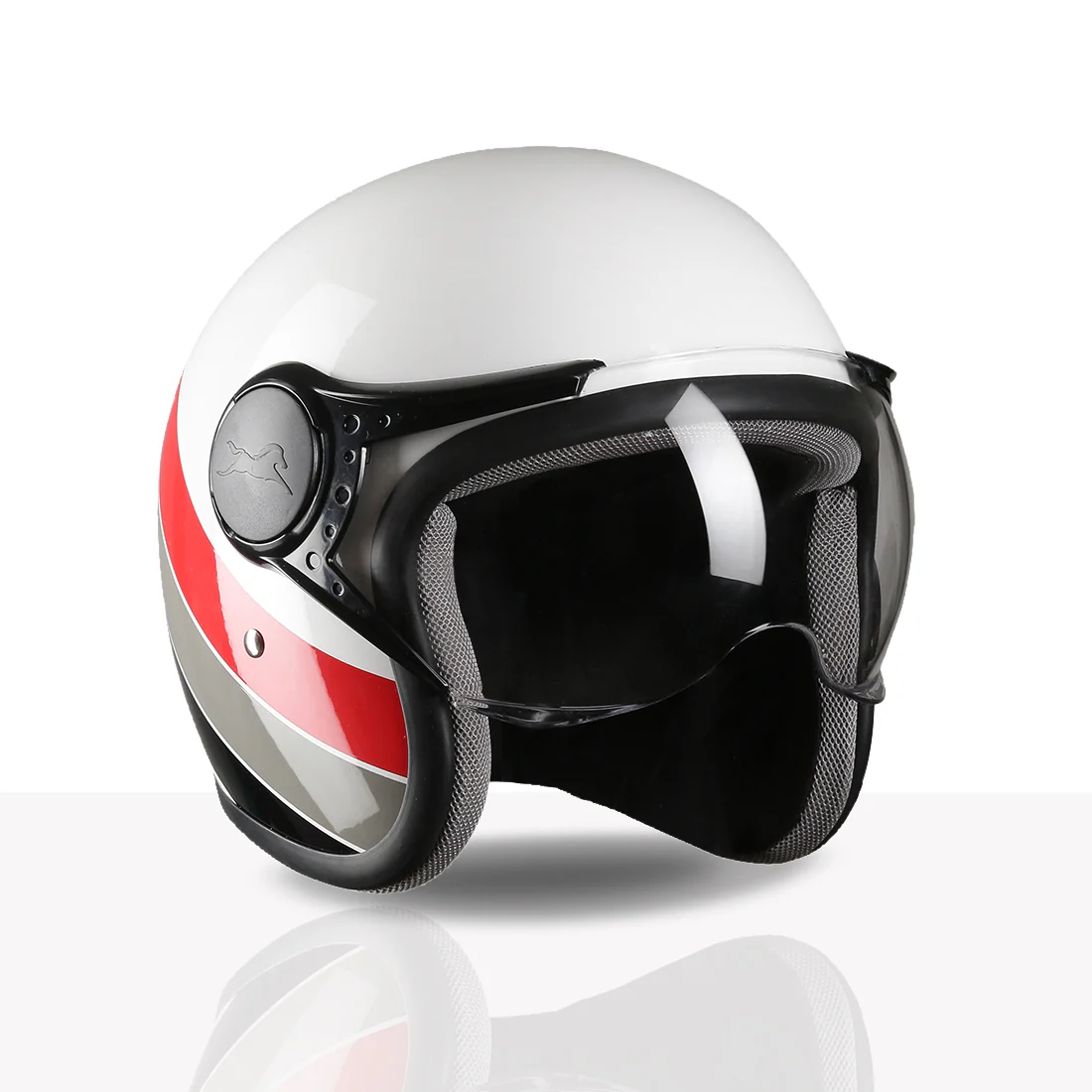 TVS Cruisetown Open Face Helmet β Stylish & Safe Helmet for Riders | ISI & DOT Certified | Premium Protection for Men & Women | Comfortable, Durable & Lightweight Design with Visor - Image 68