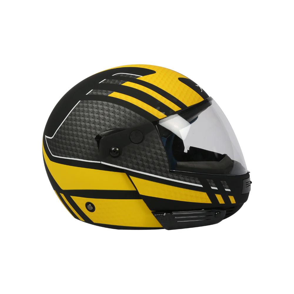 TVS Ninja Bike Helmet - Full Face Helmet (Yellow and Black) - Image 2