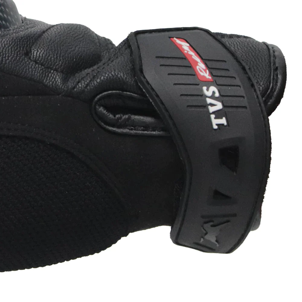 TVS Racing City Riding Gloves for Men β Hard SONIC Protected, Touch Screen Compatible, & Visor Wiper Fingertips β Premium Bike Gloves for Riding Comfort (Black) - Image 19