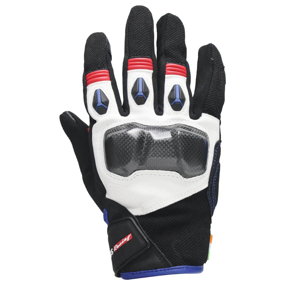 TVS Racing City Riding Gloves for Men β Hard SONIC Protected, Touch Screen Compatible, & Visor Wiper Fingertips β Premium Bike Gloves for Riding Comfort (Black) - Image 7