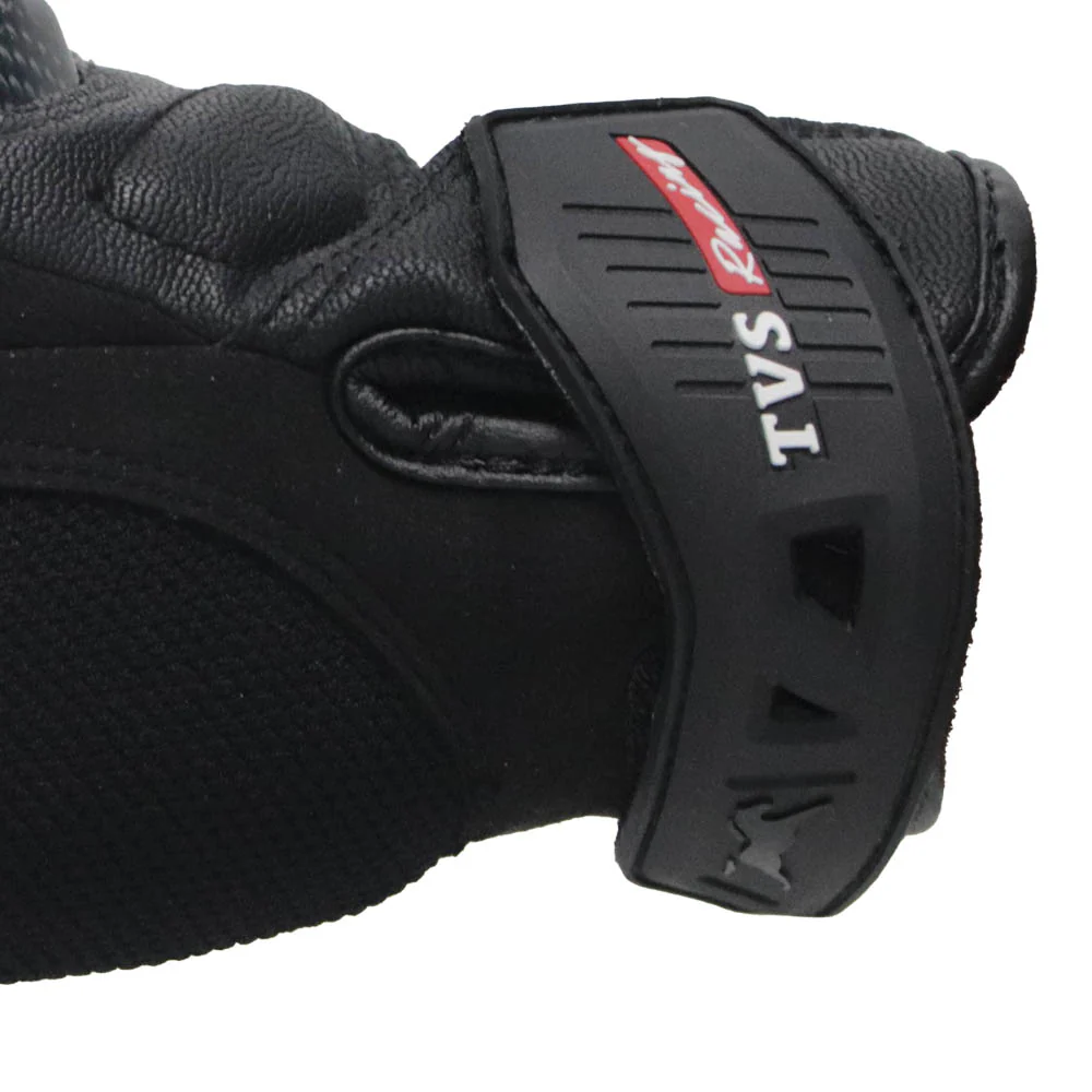 TVS Racing City Riding Gloves for Men β Hard SONIC Protected, Touch Screen Compatible, & Visor Wiper Fingertips β Premium Bike Gloves for Riding Comfort (Black) - Image 8