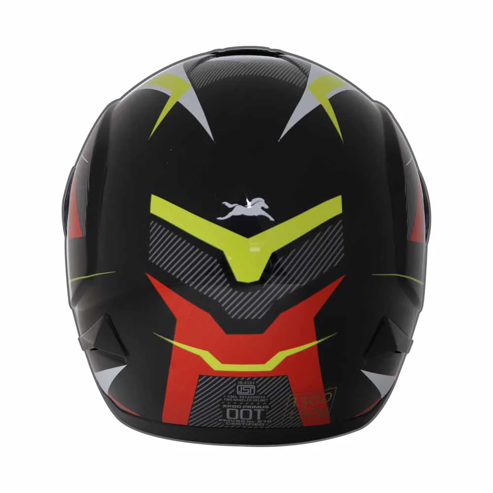 TVS Xpod Primus Single Visor Helmet Red Durable and Protective - Image 4